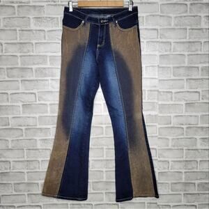 Vintage 90s Velvet & Denim WATCH LA Flared Jeans, 28x30.5